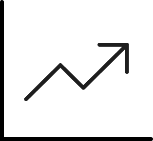Business growth chart with upward arrow, representing distributor success.