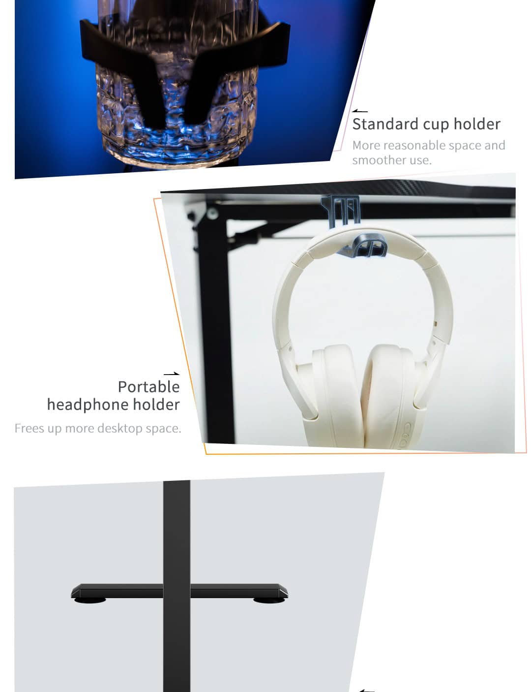 Standard cup holder for desk, space-saving and easy to use.