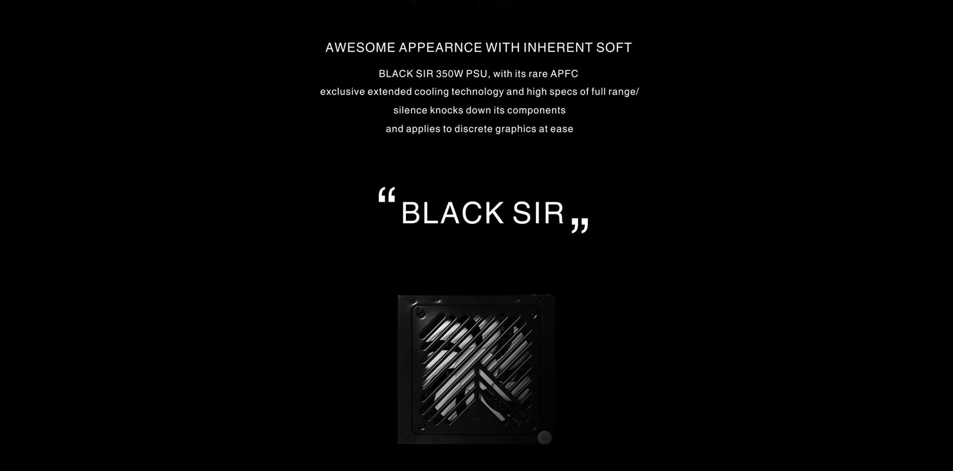 Gaming PC Black Sir with high-performance cooling and sleek design.