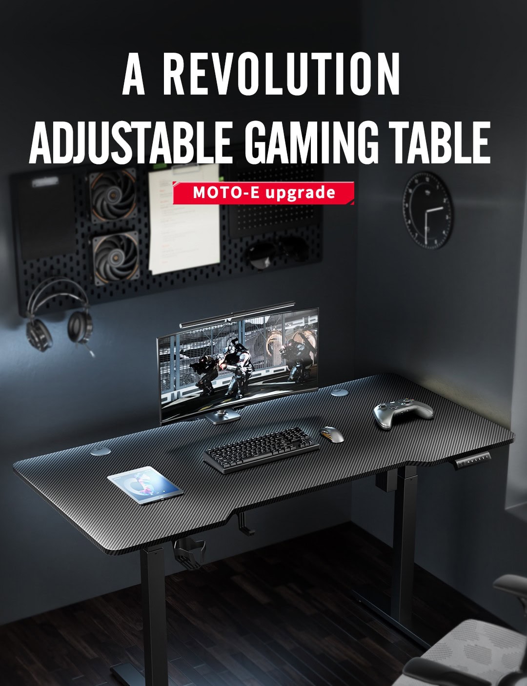 Gaming adjustable table for enhanced comfort and performance.