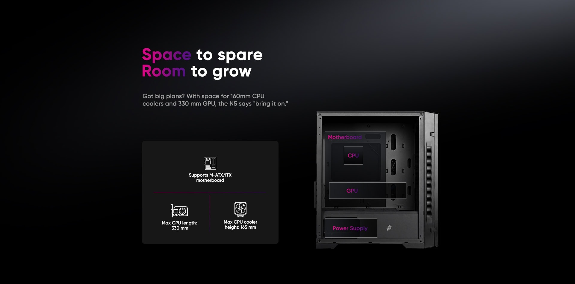 Gaming PC N5 with advanced cooling and high-speed components.