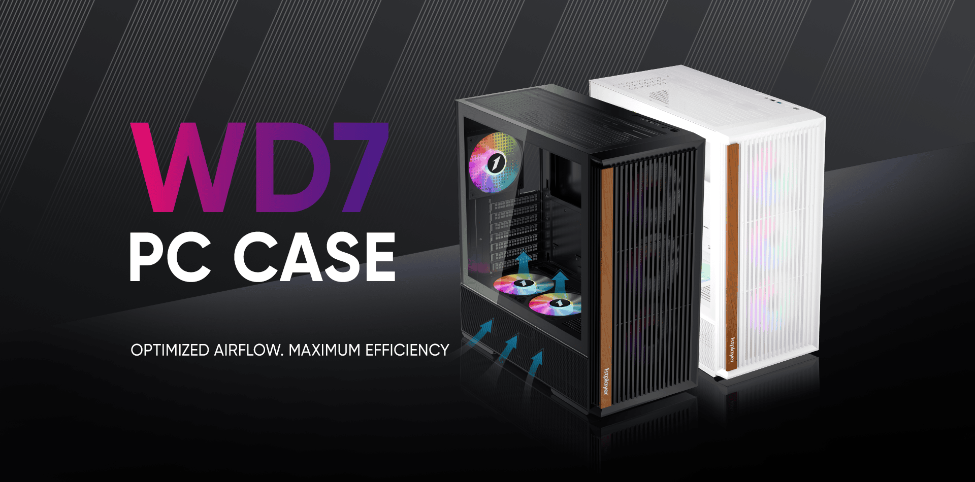 Modern WD7 PC case with optimized airflow and sleek design for gaming PCs.
