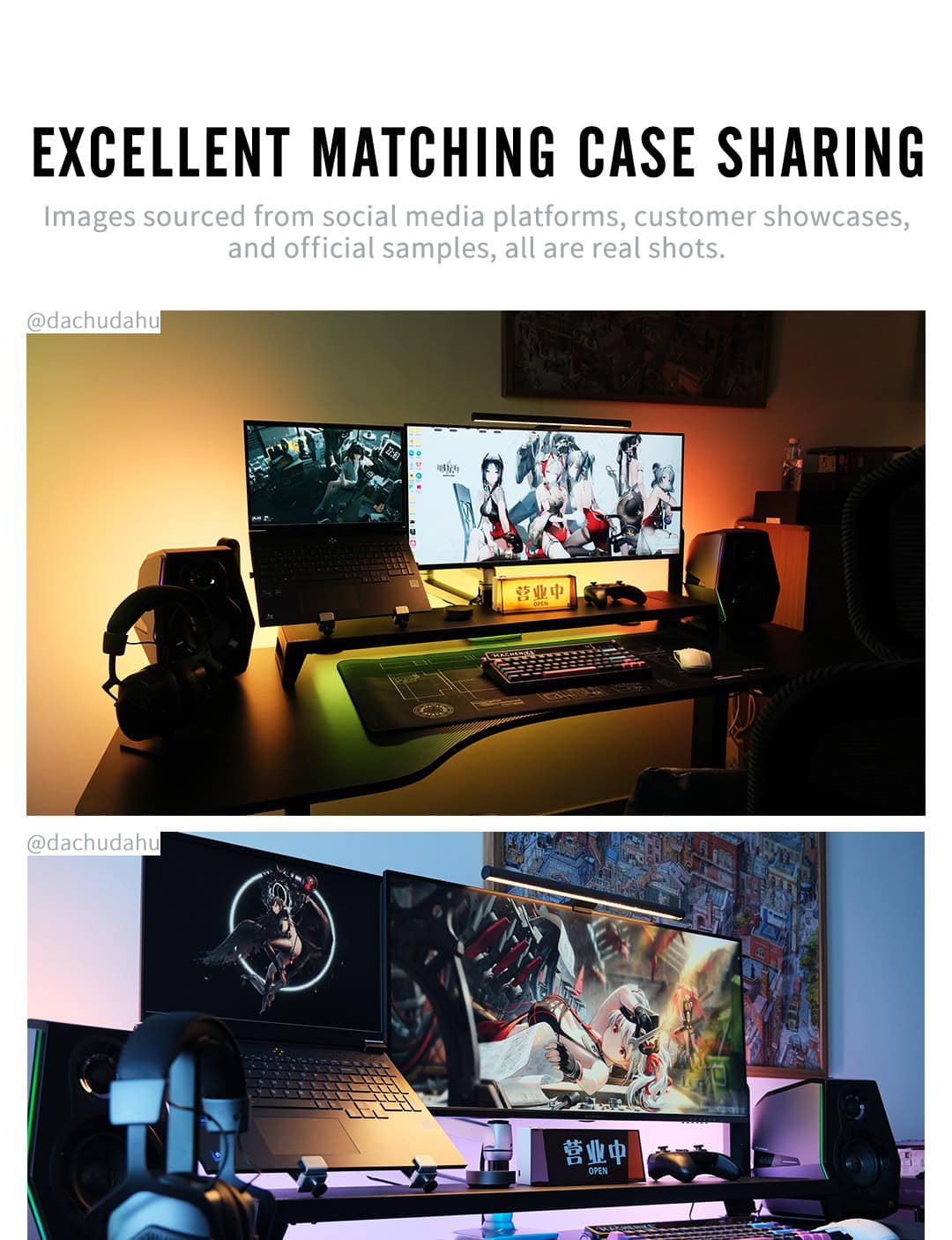 Advanced gaming station featuring dual monitors, gaming keyboard, and headphones for immersive gamep.