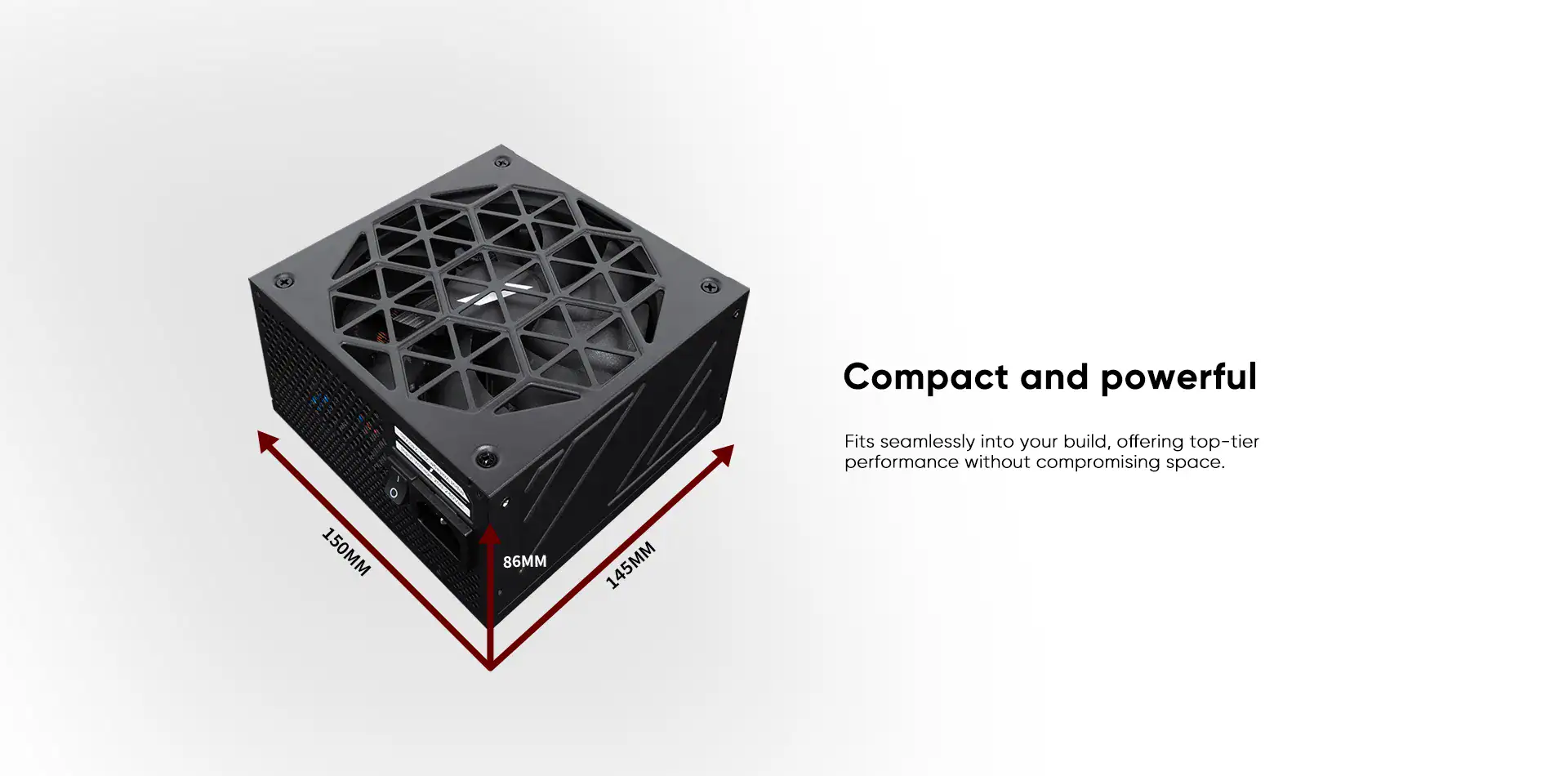 Compact gaming PC case with powerful airflow and sleek design for optimal cooling.