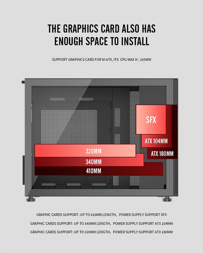 MI6-EV custom gaming PC case with advanced cooling and spacious design.