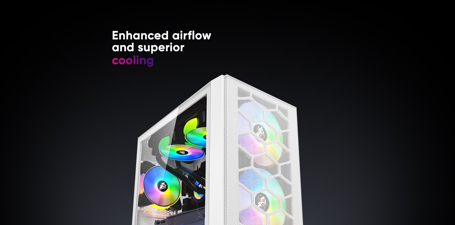 Enhanced airflow and cooling for high-performance gaming builds.